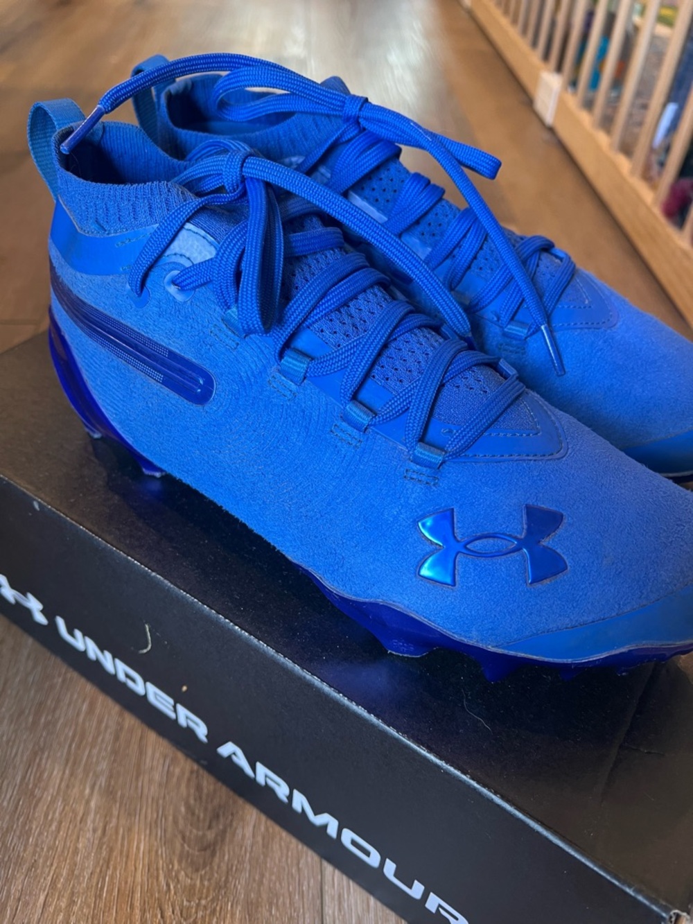 Under Armour Royal Blue Football Cleats - Picture 6 of 7
